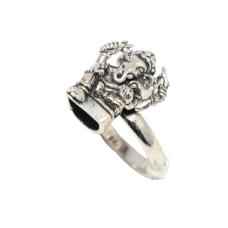 God Lord Ganesh Ring 925 Sterling Silver Ganesha Engraved Handmade Unisex E221